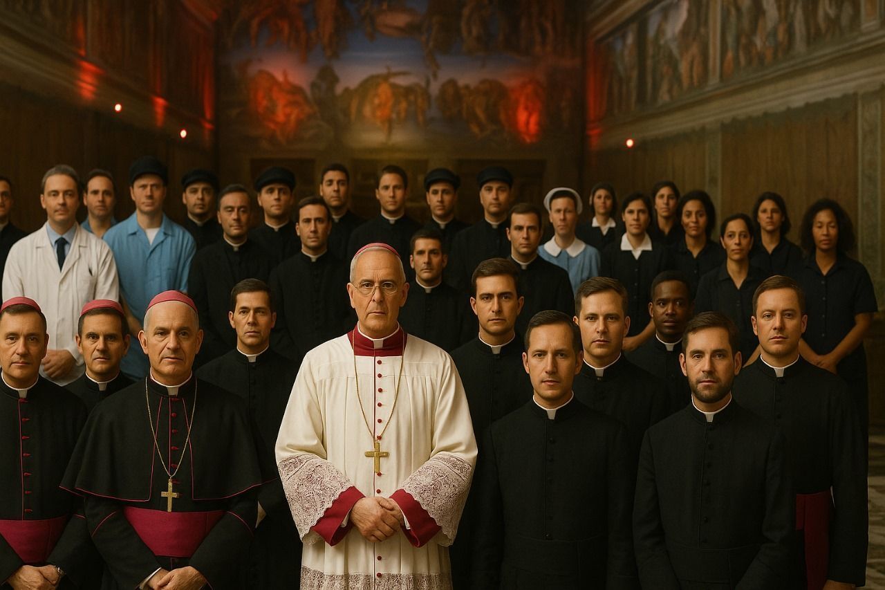 Imagem de inteligência artificial simula os não cardeais para o conclave