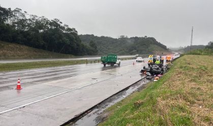 Acidente ocorreu no km 80 do Rodoanel, em São Bernardo do Campo (SP)