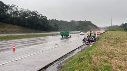 Acidente ocorreu no km 80 do Rodoanel, em São Bernardo do Campo (SP)