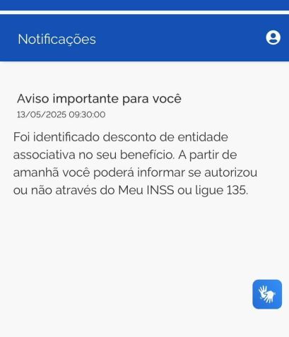 Aposentados e pensionistas estão recebendo notificações de cobranças associativas • Divulgação