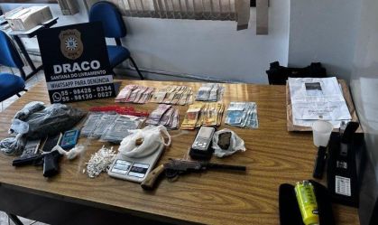 Objetos apreendidos durante operação no RS