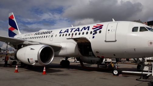 Aeronave do programa Avião Solidário da Latam