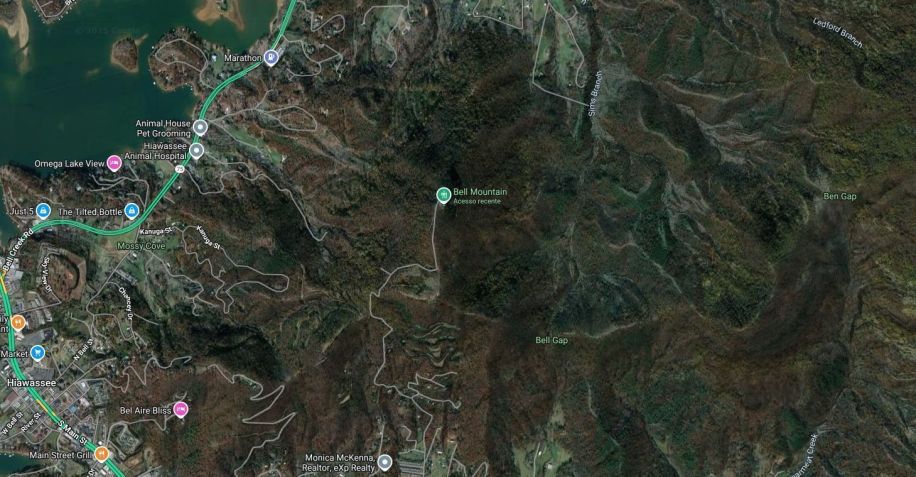 Mapa mostra região da montanha onde irmãos foram encontrados mortos. • Google Maps