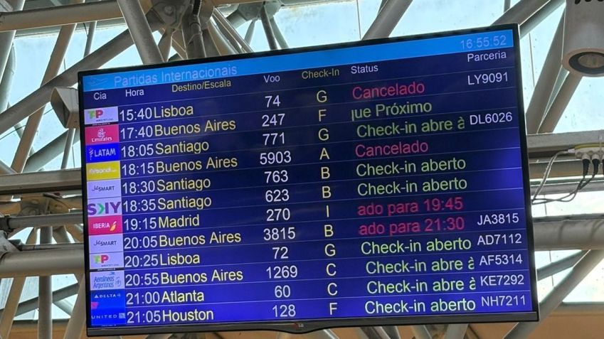 Voo tinha destino a Lisboa, em Portugal • Arquivo pessoal