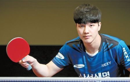 An Jaehyun enfrenta Hugo Calderano no Mundial de Tênis de Mesa