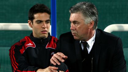 Ancelotti foi treinador de Kaká no Milan