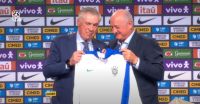 Ancelotti ganha “jaqueta de Zagallo” de Felipão e apoio de Parreira