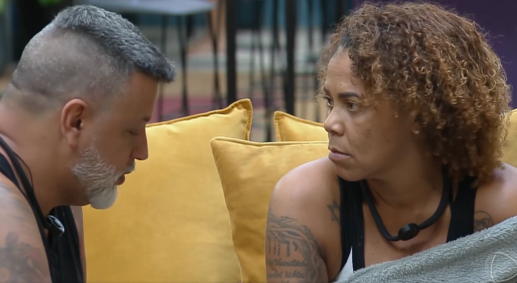 Andre e Silvia discutindo em Power Couple