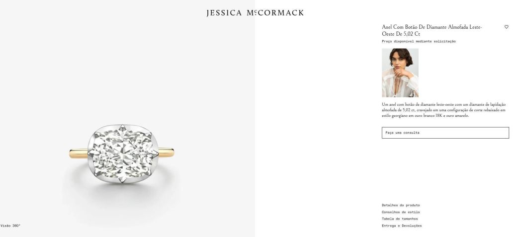 Anel de noivado de Zendaya • Reprodução/Jessica McCormack