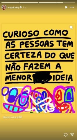 Angélica compartilha recado após polêmica do filho • Instagram/Angélica