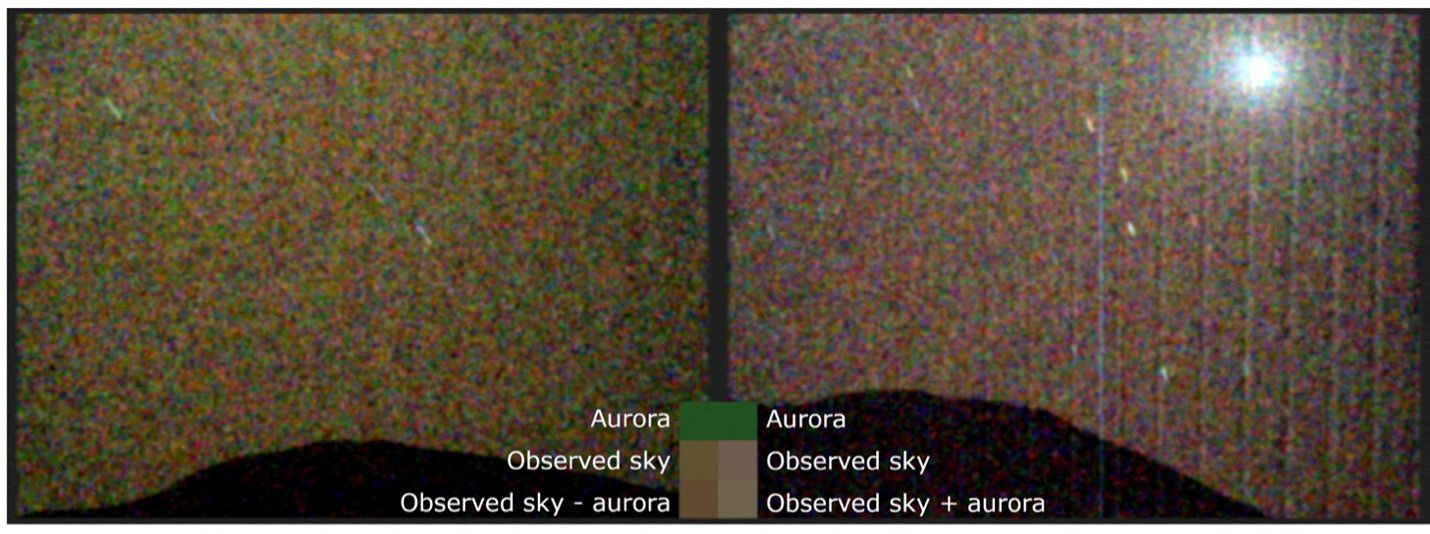 Primeira imagem em luz visível de uma aurora verde em Marte