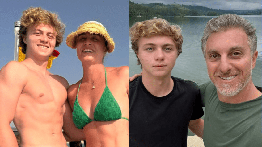 Apresentadores Angélica e Luciano Huck com o segundo filho, Benício, de 17 anos • Instagram/Angelica/Luciano Huck