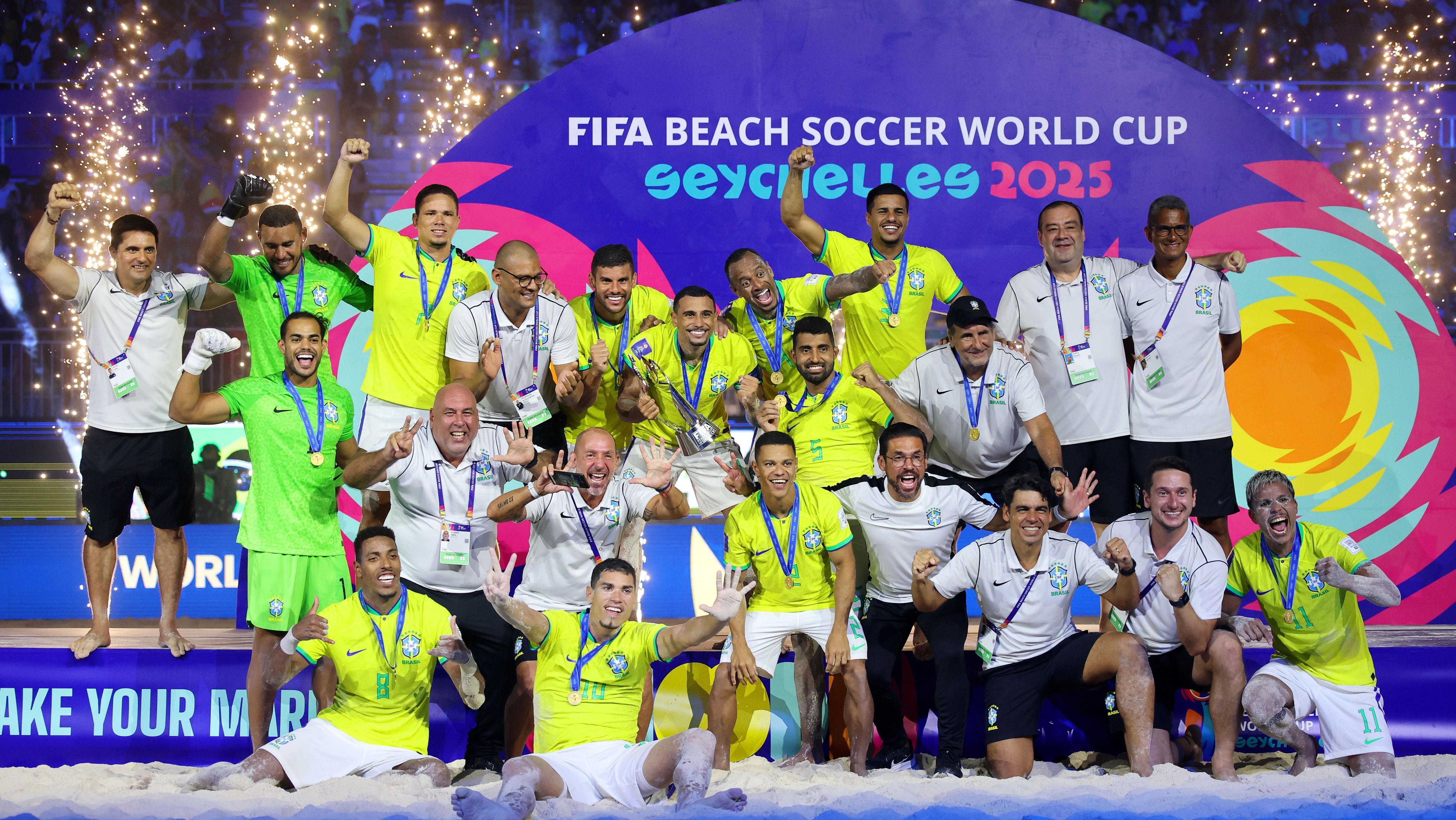 Brasil é heptacampeão mundial do futebol de areia