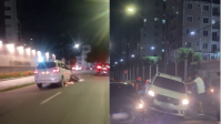 Vídeos: Motociclista é arrastado por carro após acidente em Manaus