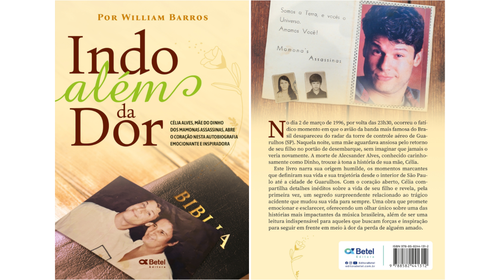 Capa do livro de Célia Alves, mãe de Dinho dos Mamonas
