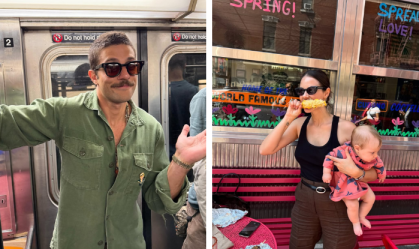 Chay Suede abre álbum de fotos com esposa e filha bebê em Nova York; veja