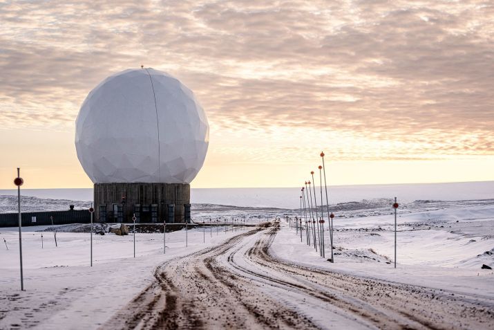 Base Espacial de Pituffik, antiga Base Aérea de Thule, no norte da Groenlândia, em outubro de 2023 • Thomas Traasdahl/AFP/Getty Images via CNN Newsource
