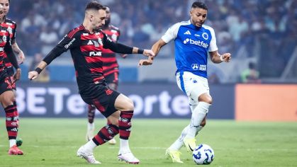 Lance de Cruzeiro x Flamengo, no Mineirão