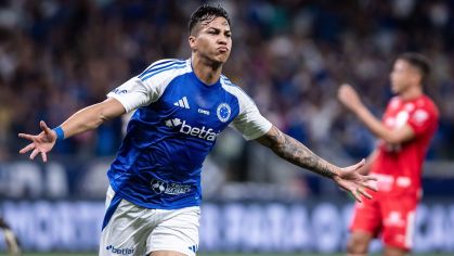 Kaio Jorge comemora gol em Cruzeiro x Vila Nova-GO, no Mineirão