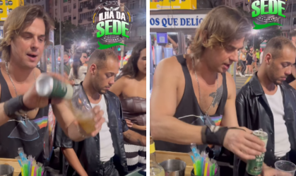 Ex-galã de "Malhação", Daniel Erthal vende bebidas em show de Lady Gaga