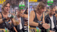 Ex-galã de "Malhação", Daniel Erthal vende bebidas em show de Lady Gaga