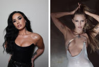 Vestido de noiva de Demi Lovato possui coincidência com Miley Cyrus; veja