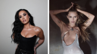 Vestido de noiva de Demi Lovato possui coincidência com Miley Cyrus; veja