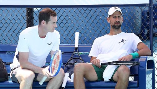 Novak Djokovic e o ex-treinador Andy Murray