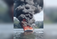 Vídeo: lancha explode com família dentro em represa de São Paulo