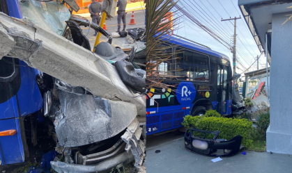 ACIDENTE CARRO E ÔNIBUS SUZANO