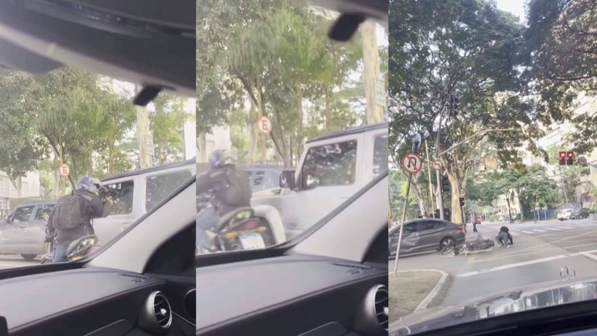 Vídeo: Após falha em assalto, criminoso é atropelado e preso em SP