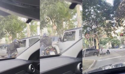 Vídeo: Após falha em assalto, criminoso é atropelado e preso em SP