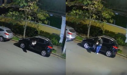 Vídeo: Mulher é sequestrada e tem carro levado por criminosos em SP