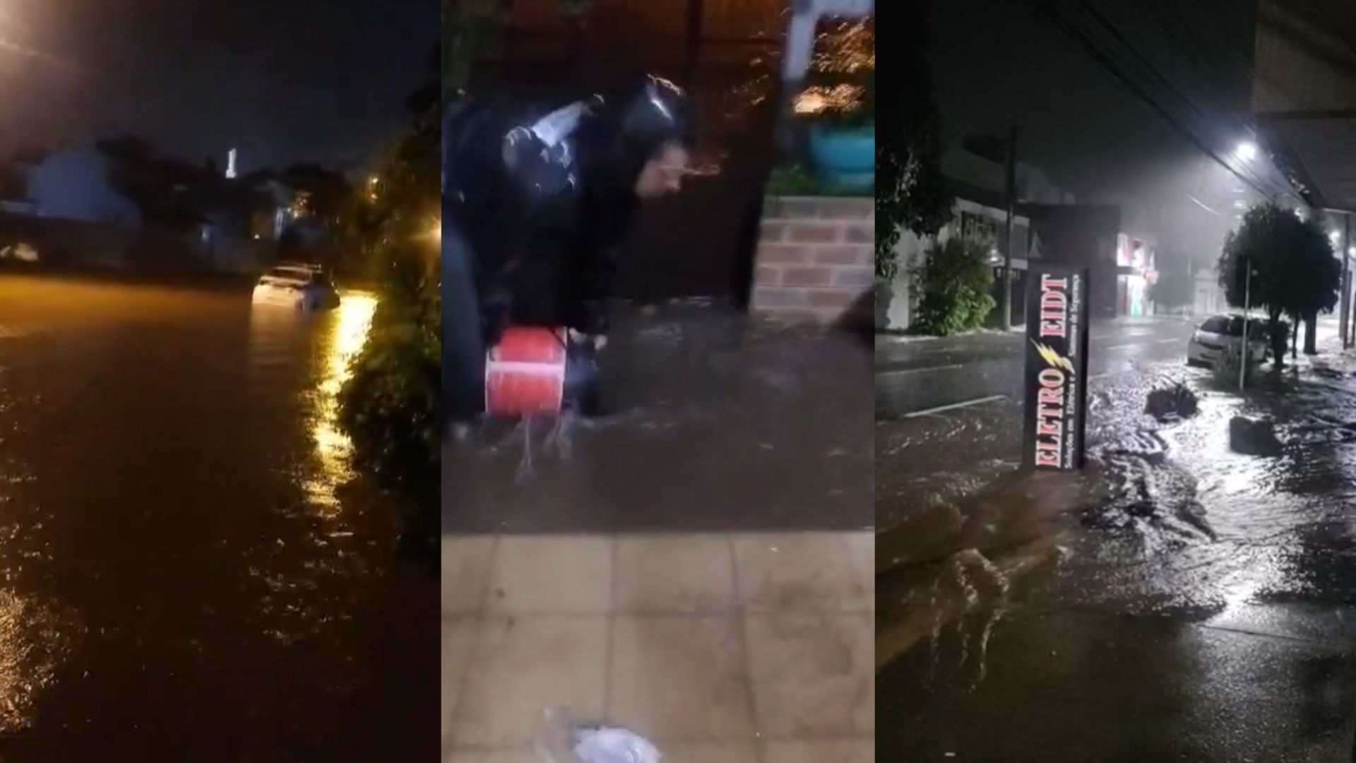 Chuva alaga cidades, interdita rodovia e acumula mais de 200 mm no RS
