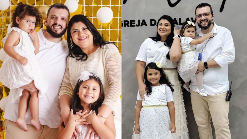 Paulo Renato de Almeida Júnior, Tatiane Santos, Melinda Rebeca e Maria Luiza • Arquivo Pessoal