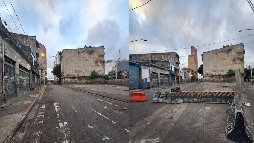 Rua dos Protestantes cpmpletamente vazia • @cracoresiste