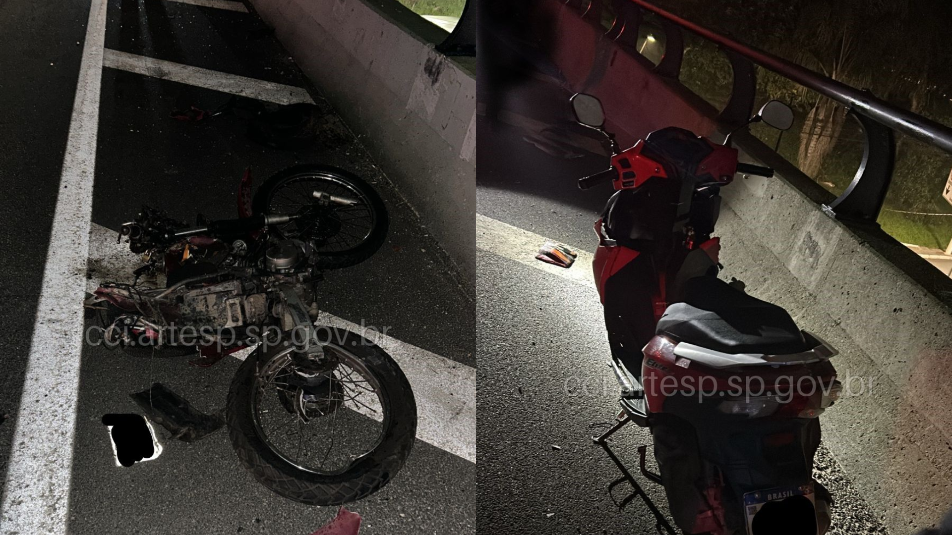 Viatura da PM bate em moto caída e motociclista morre em rodovia de SP