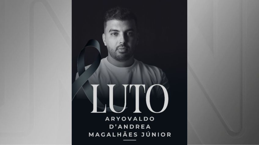 Nota de pesar pela morte do vereador Aryovaldo Magalhães D' Andrea Junior • Reprodução/Redes Sociais