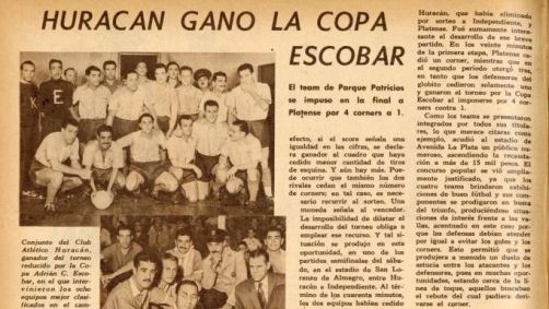 Huracán se sagrou campeão da Copa Adrián Escobar de 1943