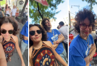 Filha de Sandra Annenberg posa com filho de Luciana Gimenez e Mick Jagger