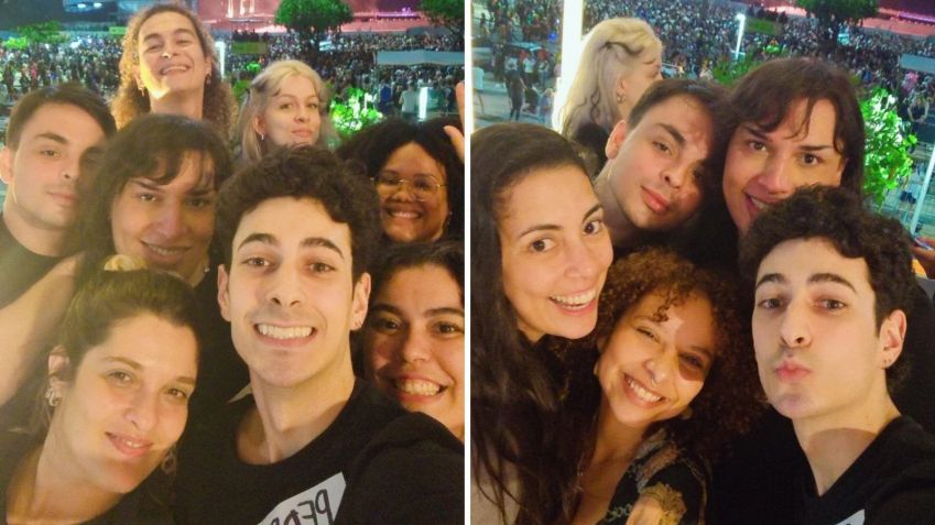 Equipe de profissionais brasileiros responsáveis por looks de Gaga em Copacabana • Acervo Pessoal/Joselito