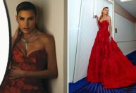 Cannes: Erika Schneider usa vestido que levou 160 horas para ficar pronto