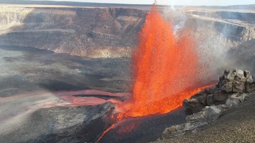 Lava do vulcão Kilauea, no Havaí
