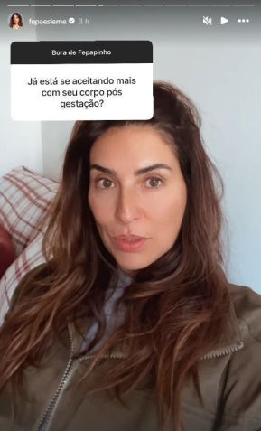 Atriz falou sobre mudanças no corpo 1 ano após o nascimento de Pilar • Instagram/Fernanda Paes Leme