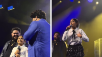 Filha de Fabiano Menotti encanta web ao cantar com o pai em show