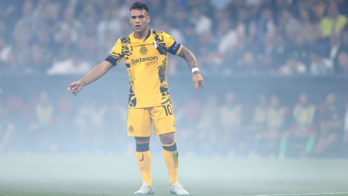 Lautaro Martínez em PSG x Inter de Milão