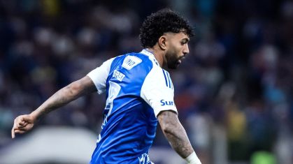 Gabigol durante a vitória do Cruzeiro sobre o Vila Nova pela Copa do Brasil