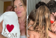 Gisele Bündchen celebra Dia das Mães e posta foto com o caçula pela 1ª vez
