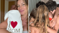 Gisele Bündchen celebra Dia das Mães e posta foto com o caçula pela 1ª vez