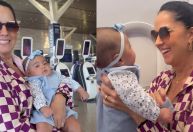 Graciele Lacerda leva a filha com Zezé para conhecer seu estado